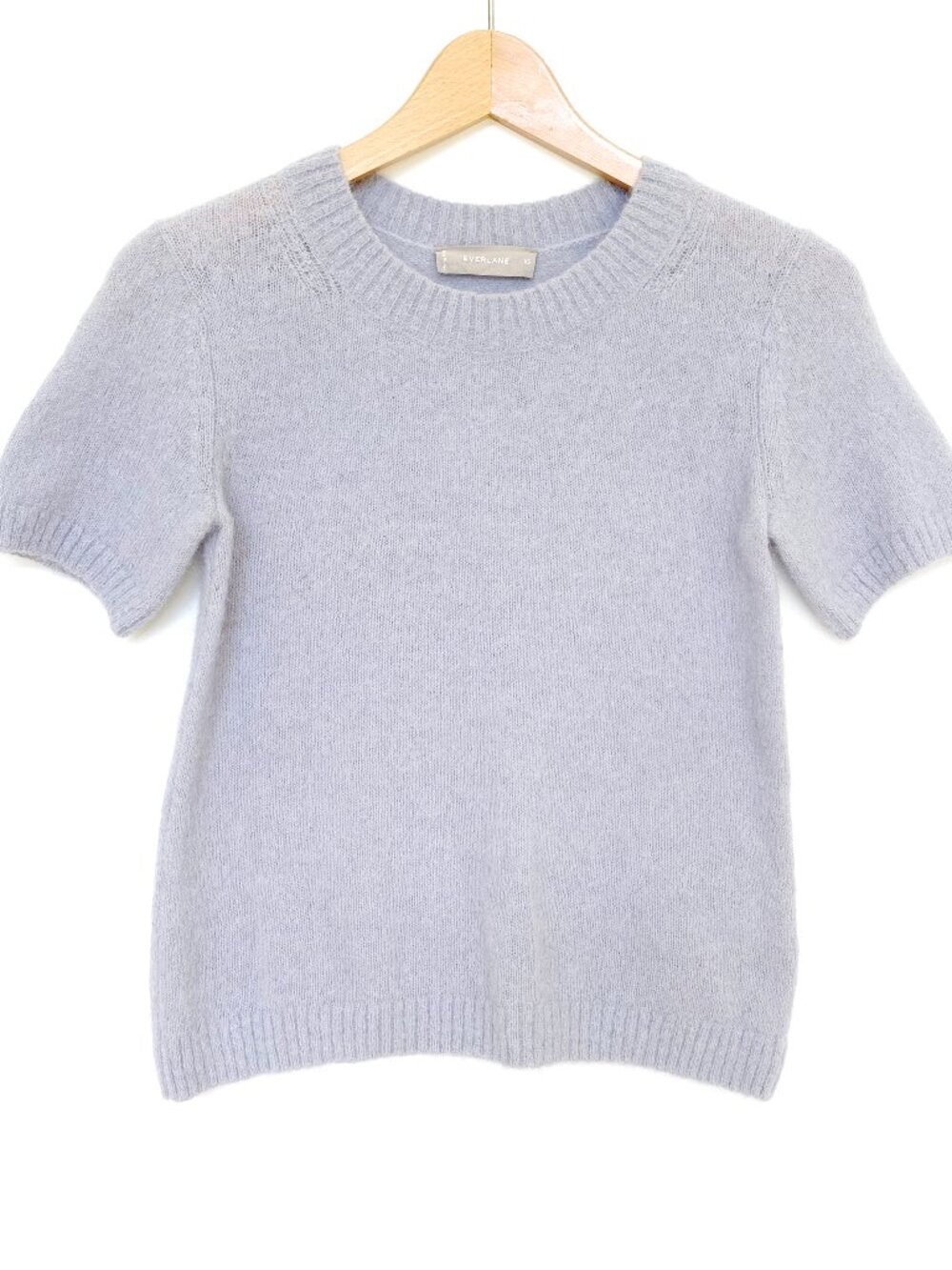 Everlane Alpaca Sweater Tee Short Sleeve Wool Blend Lavender XS